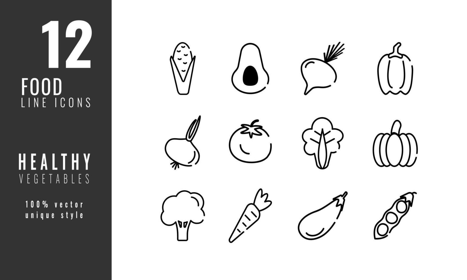 Organic nature health vegetable food spice isolated vector collection set