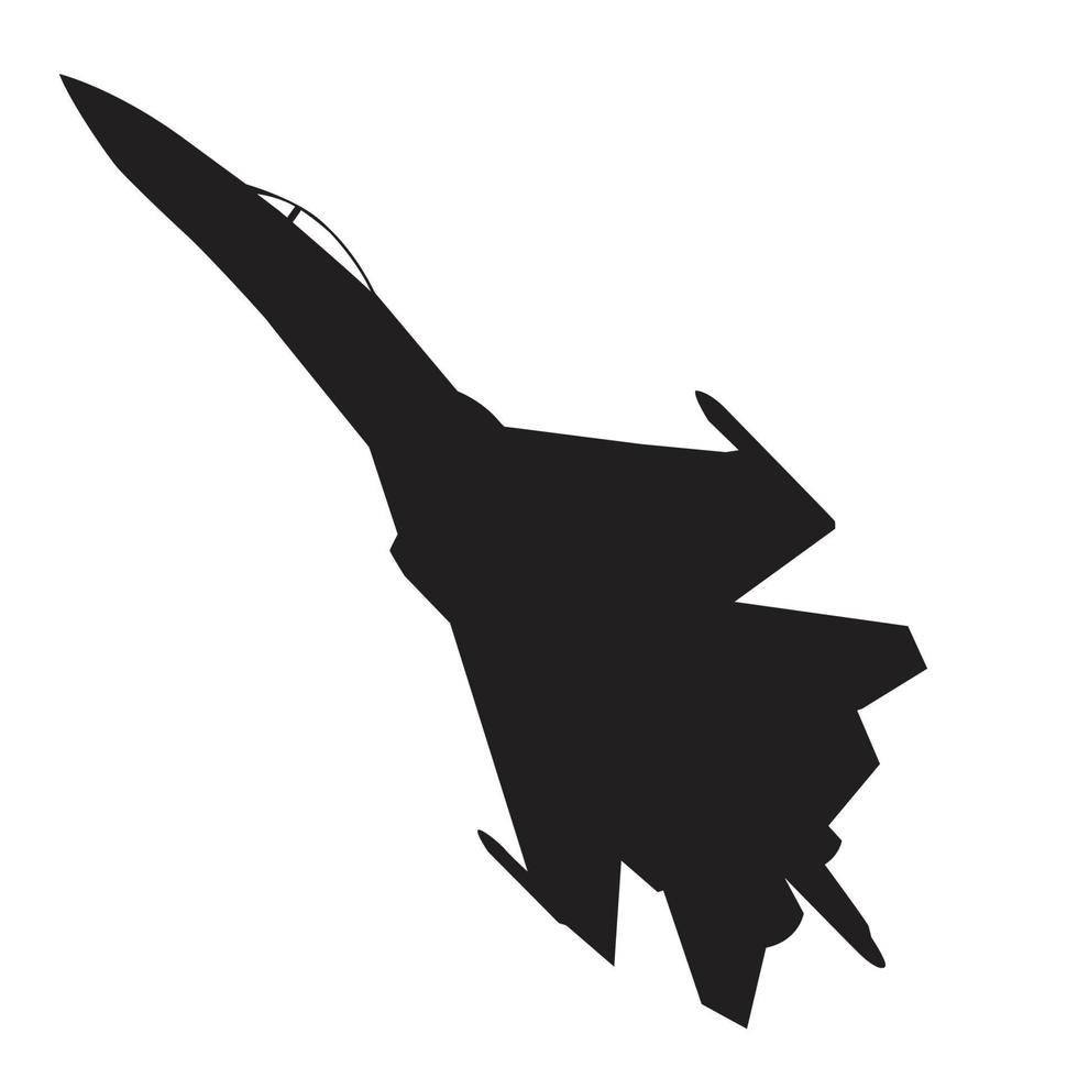 modern jet fighter silhouette vector design