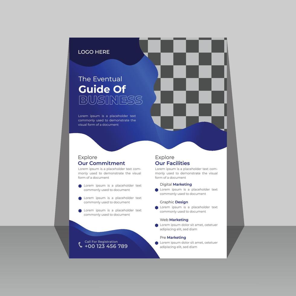 Corporate Business Flyer Template in A4 vector
