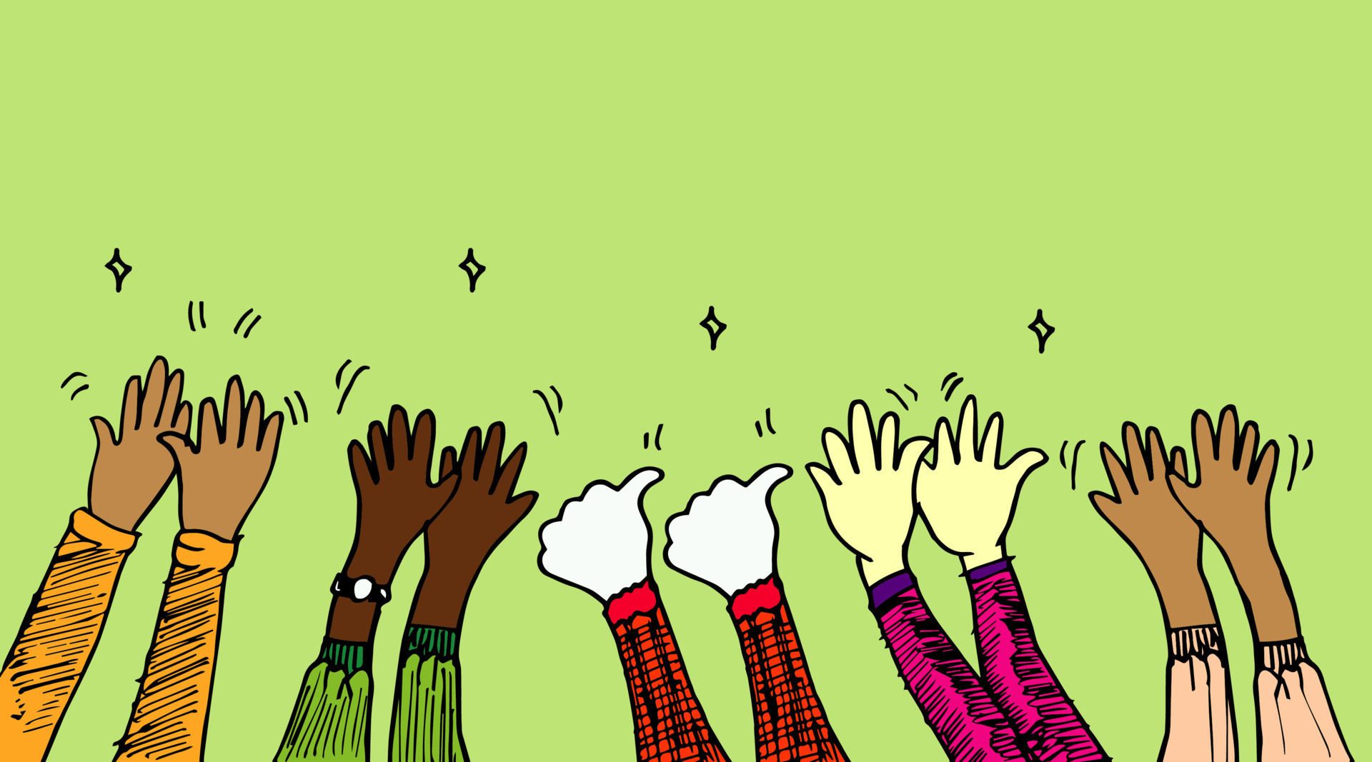 Hands up clap clap. Hands applause vector. furry clapping hands.