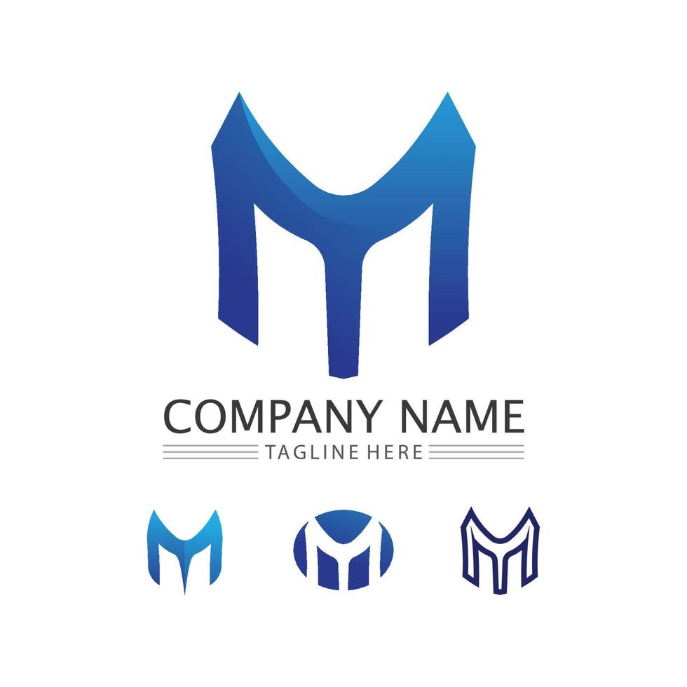 M Letter Logo Template vector