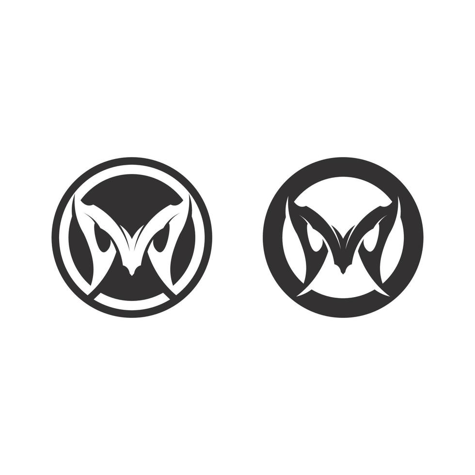 M Letter and font Logo Template vector