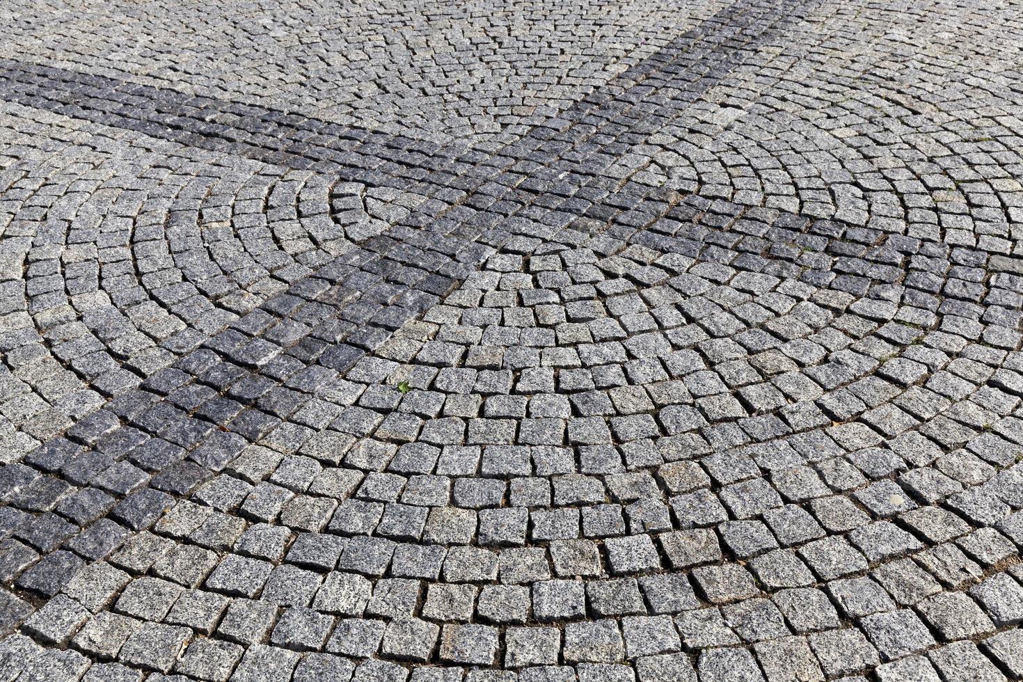 a modern road made of cobblestones and stones photo