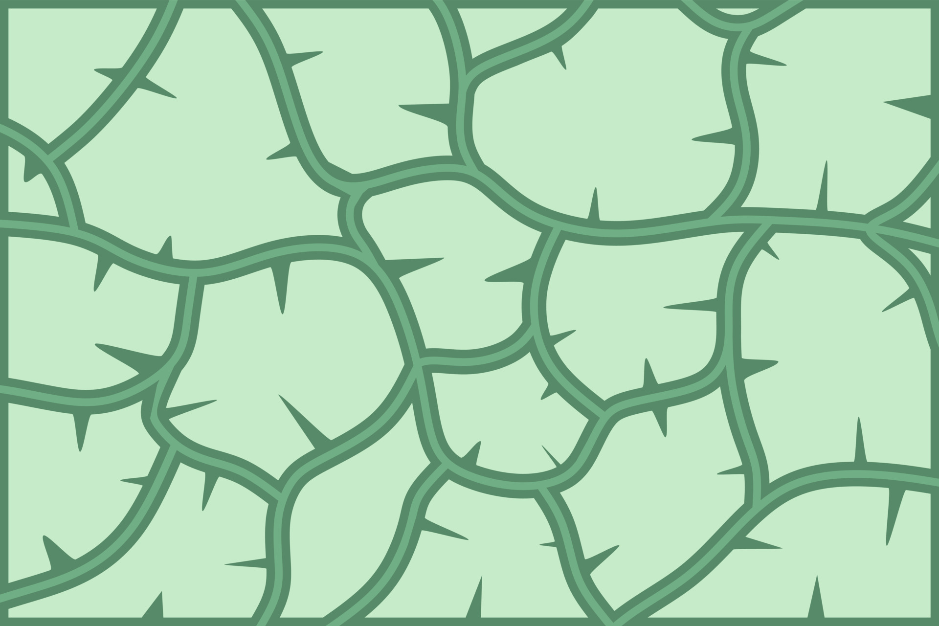Thorny twig wallpaper, thorn twig pattern design with hand drawn line