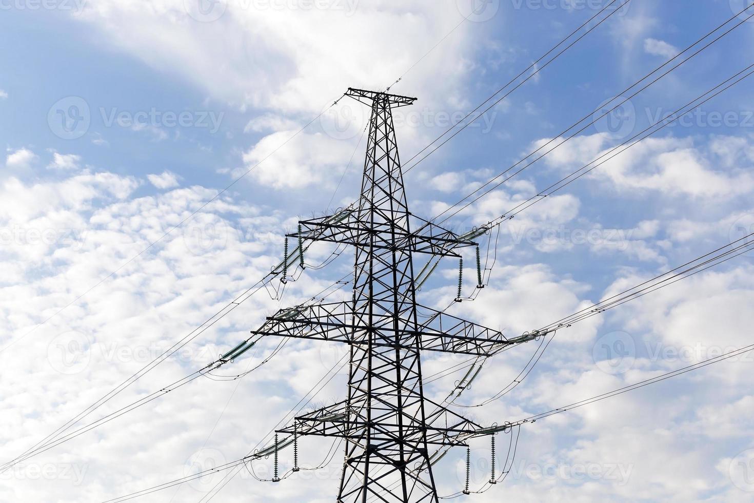 High-voltage power poles photo
