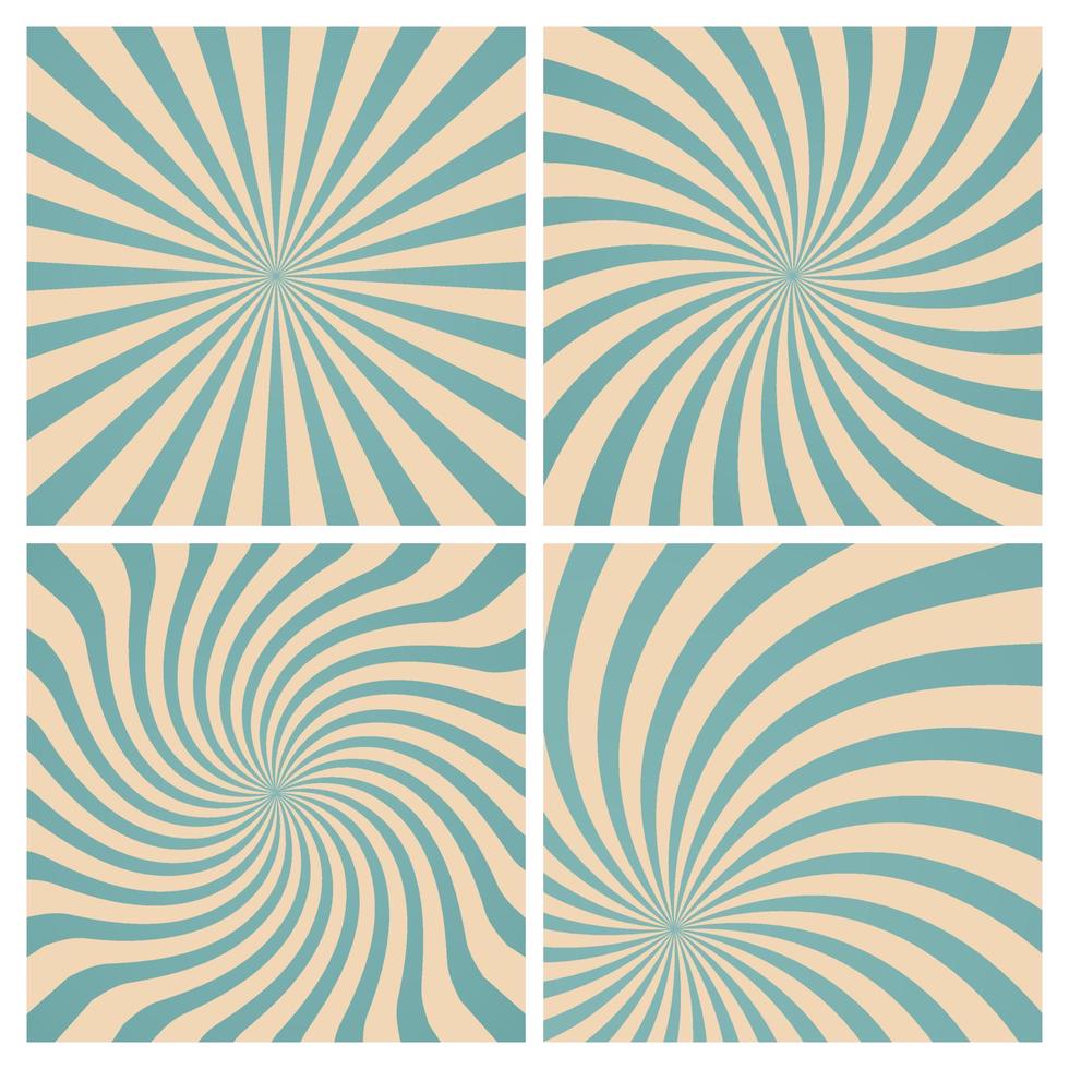 Groovy hippie 70s backgrounds with waves  swirl  twirl pattern vector