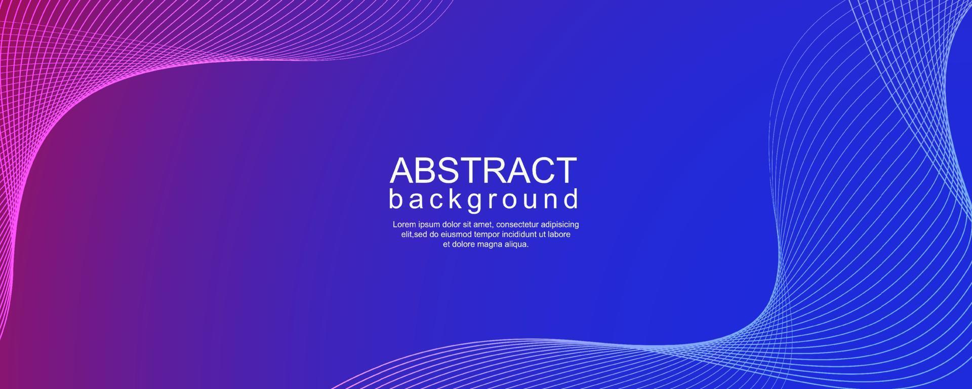 Abstract blue background with dynamic flowing lines vector