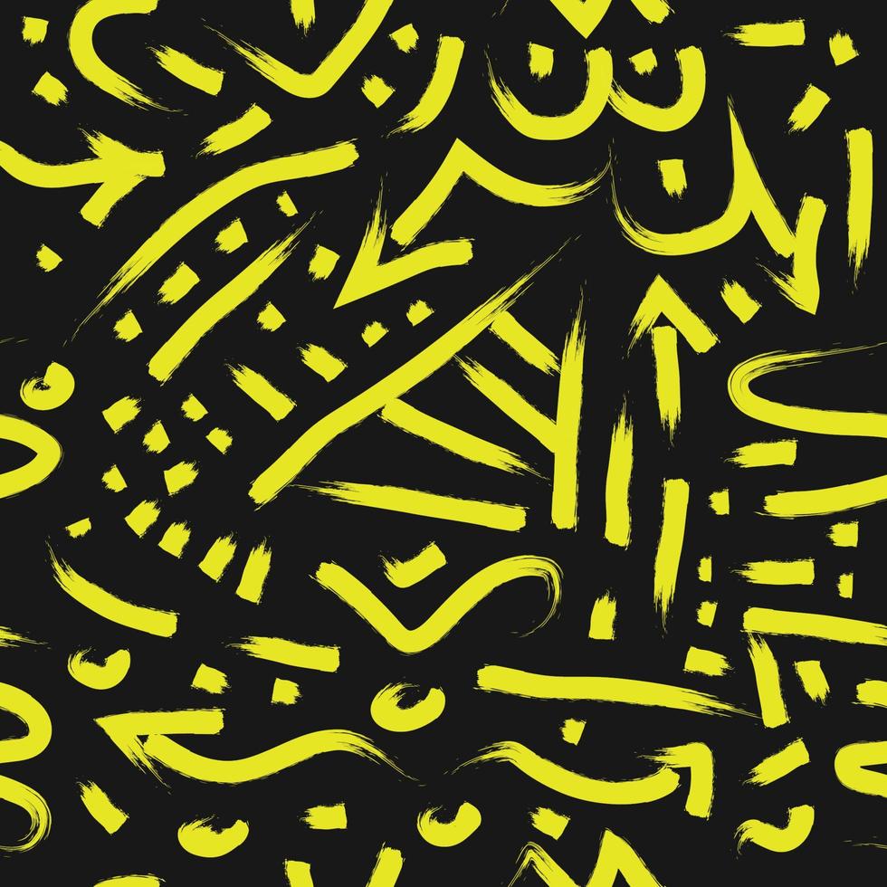 Abstract brush seamless pattern vector