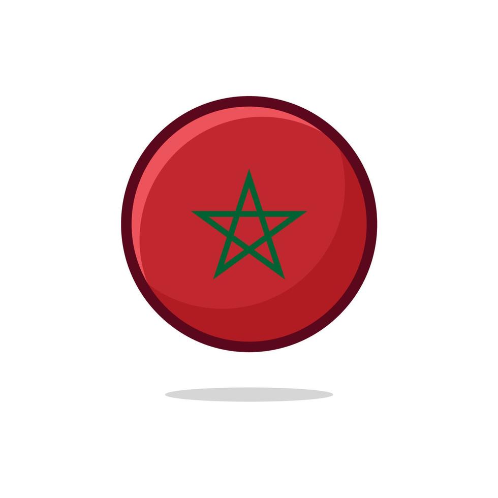 icono de la bandera de marruecos vector