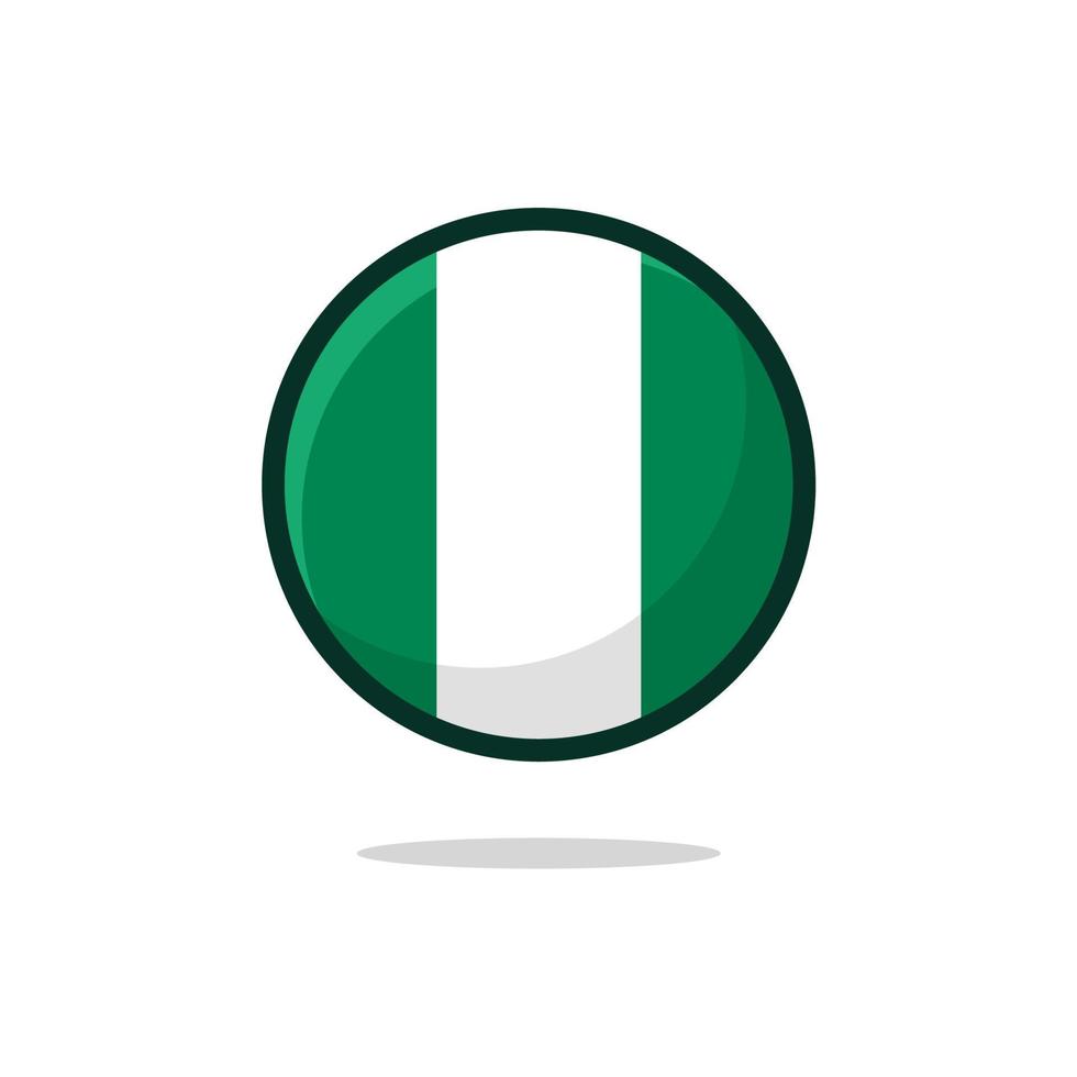 icono de la bandera de nigeria vector