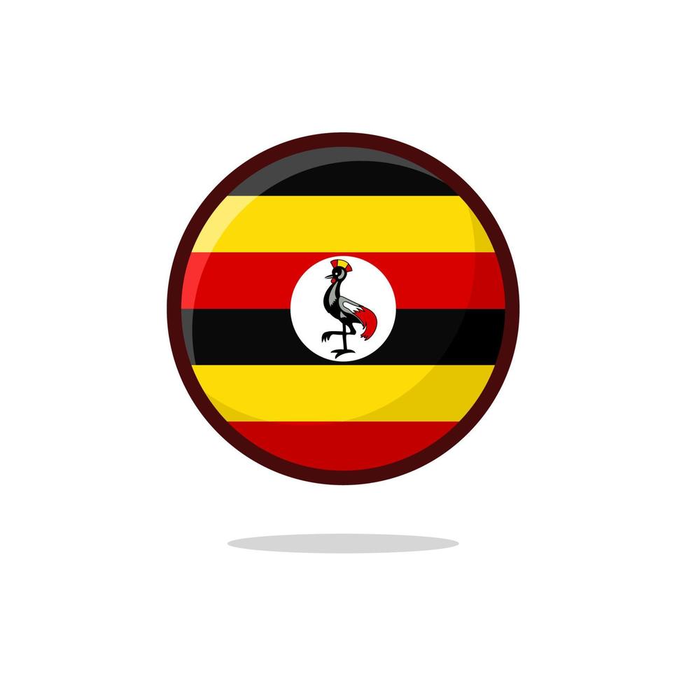 icono de la bandera de uganda vector