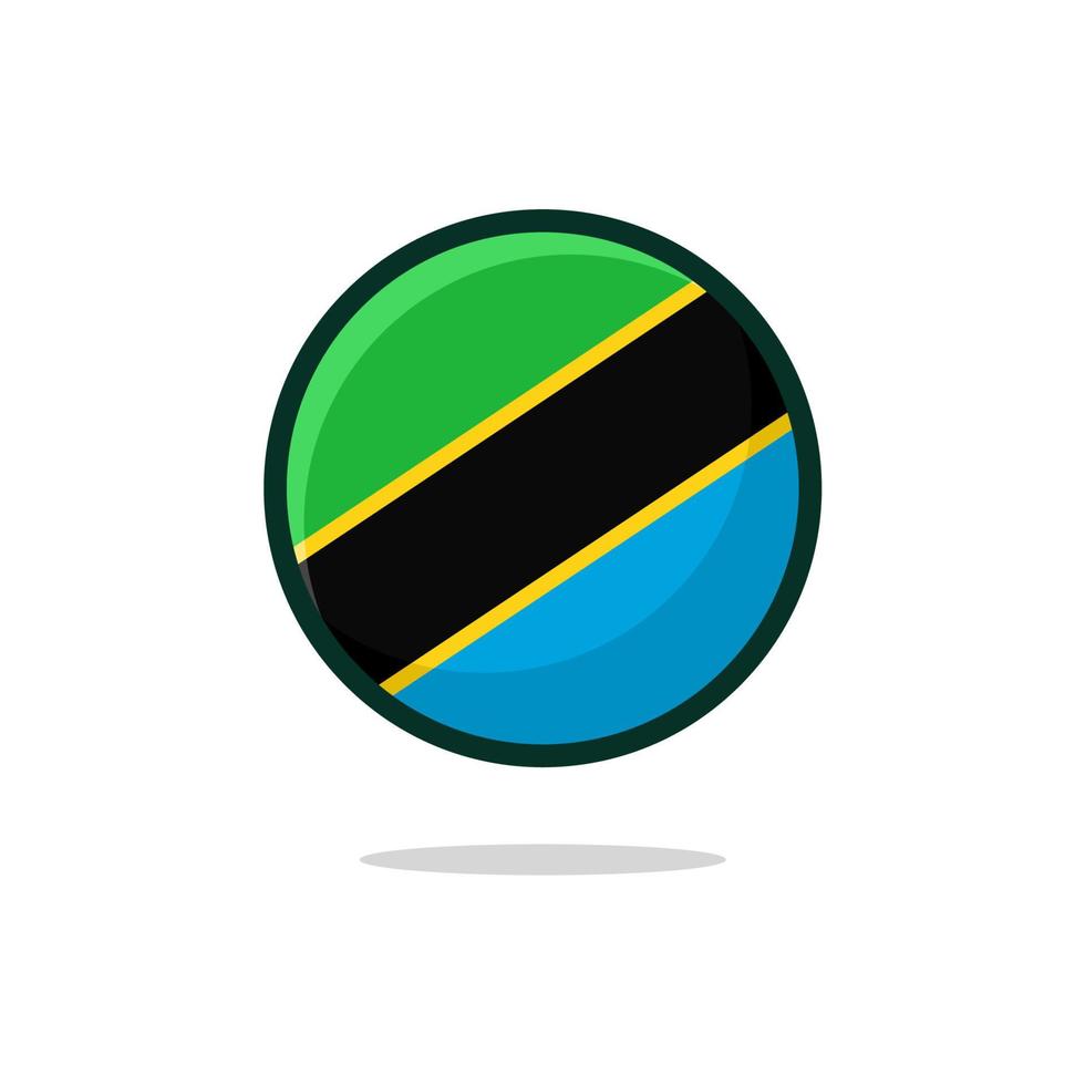 Tanzania Flag Icon vector