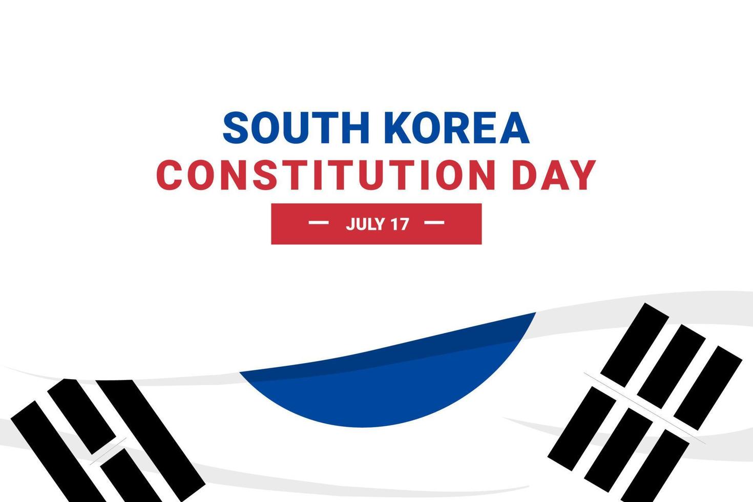 South Korea Constitution Day vector