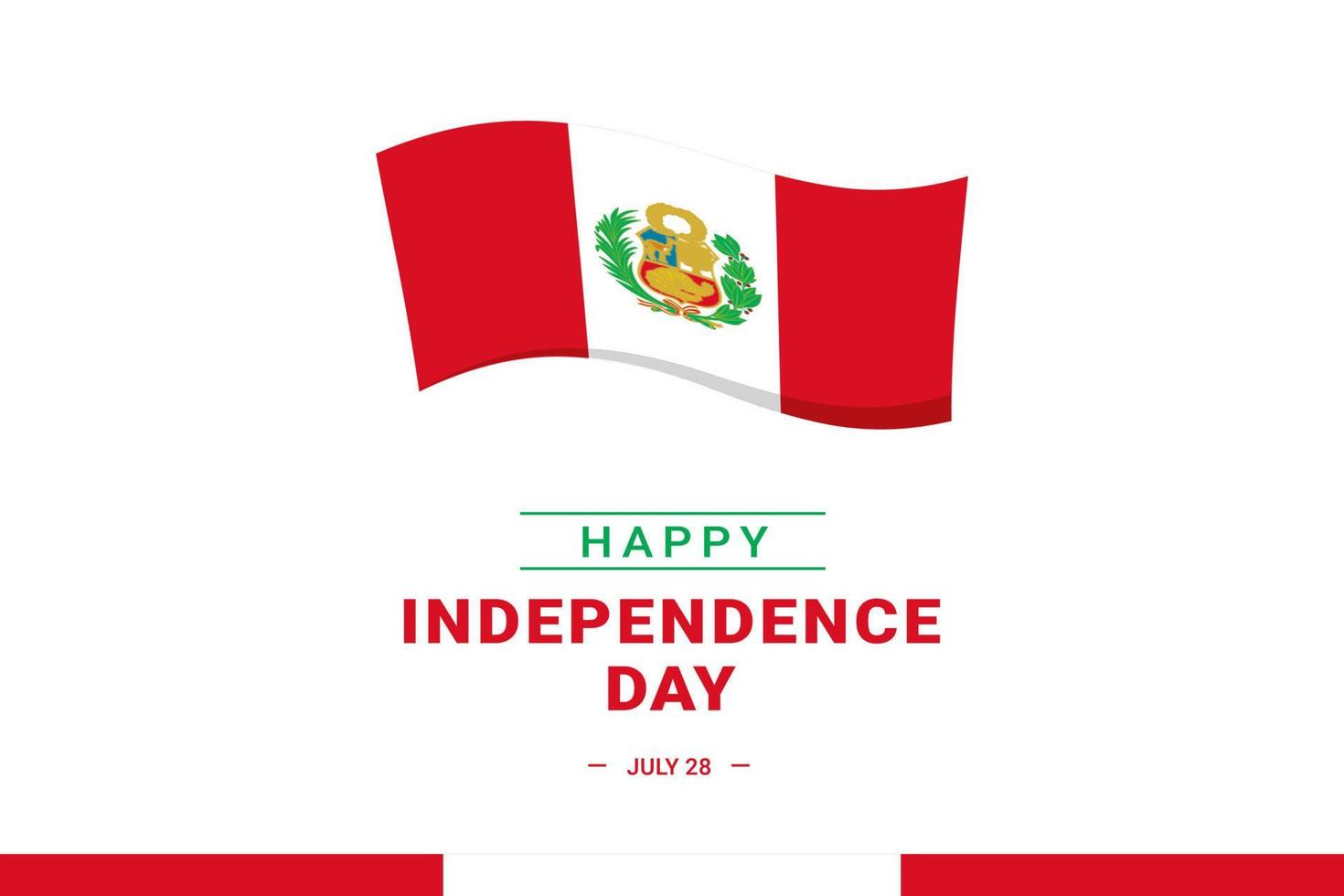 día de la independencia de perú vector