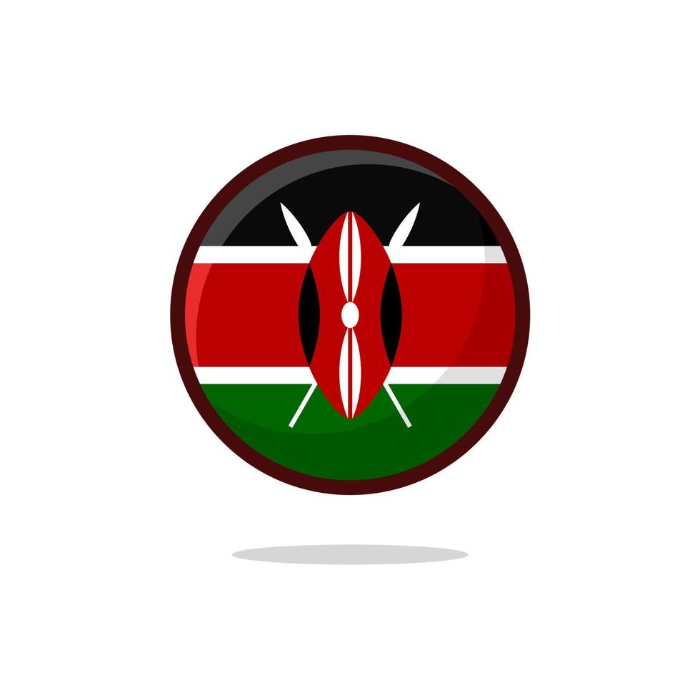 Kenya Flag Icon vector