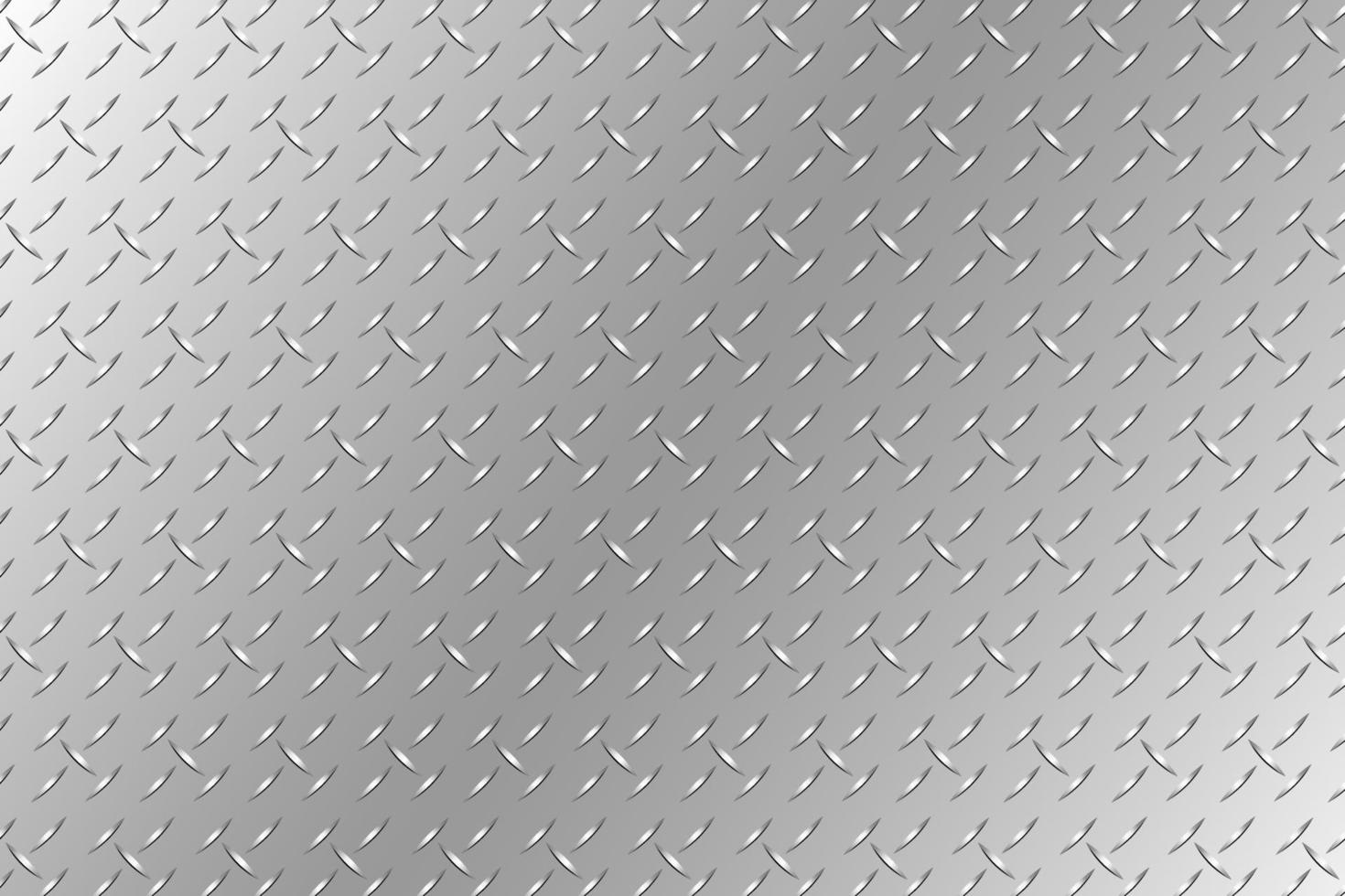 Metal stainless flooring. steel diamond plate industry iron floor texture background vector