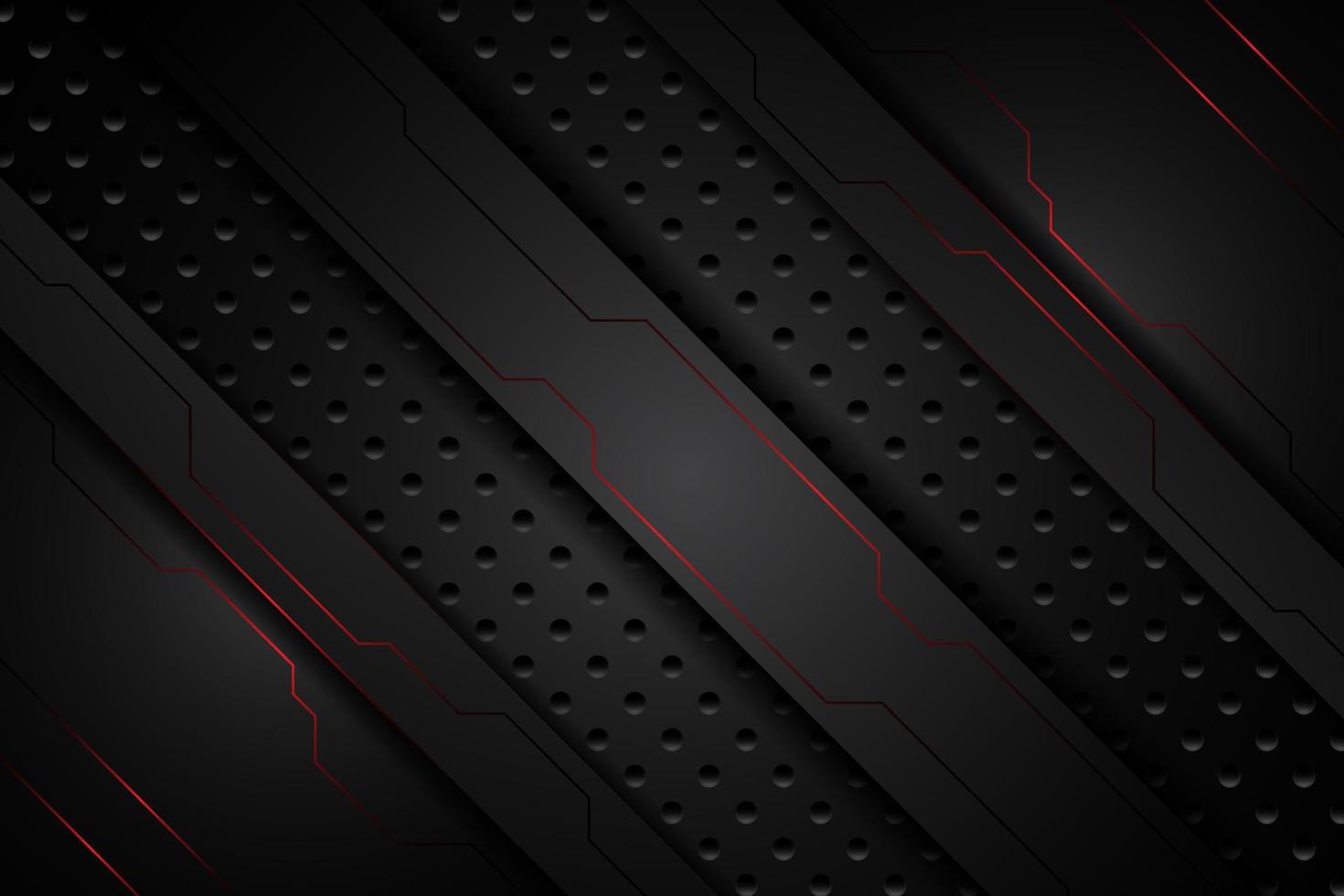 abstract metal carbon texture modern and edge lines red black on steel mesh. design futuristic technology background vector