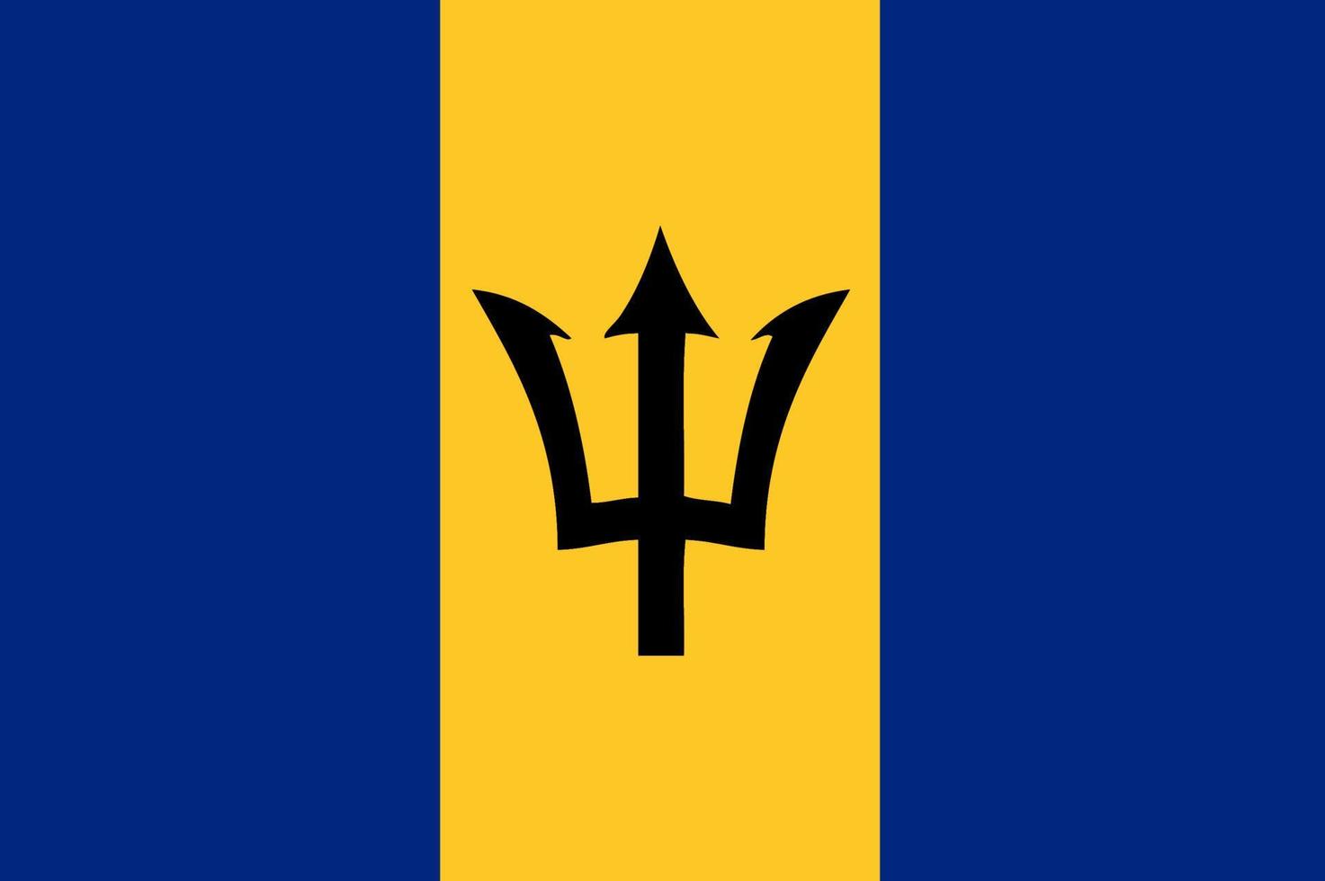 Barbados vector hand drawn flag, Barbados dollar