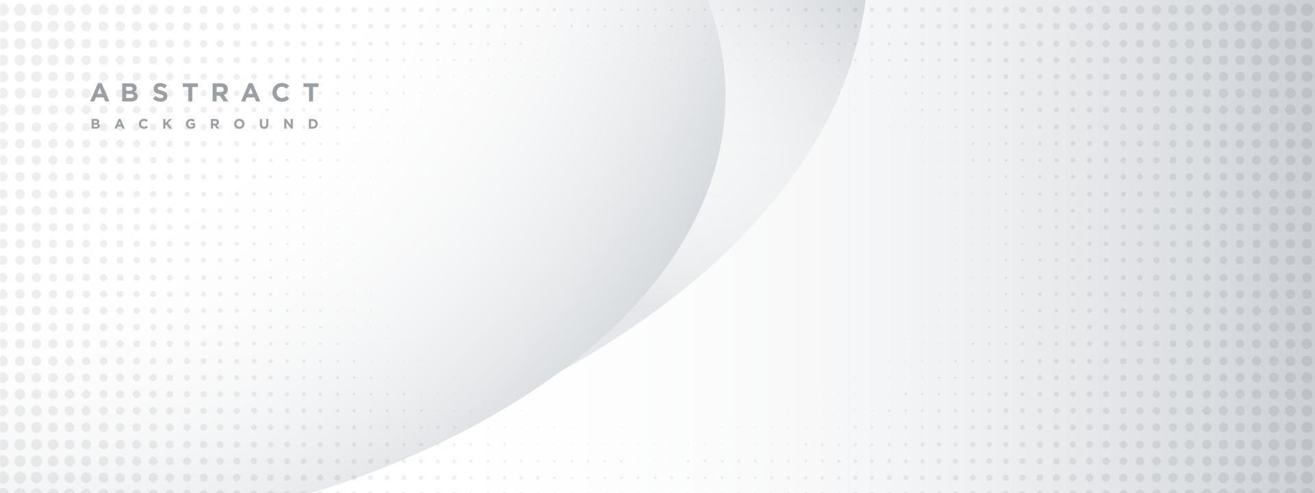 white abstract background with curved shape design vector