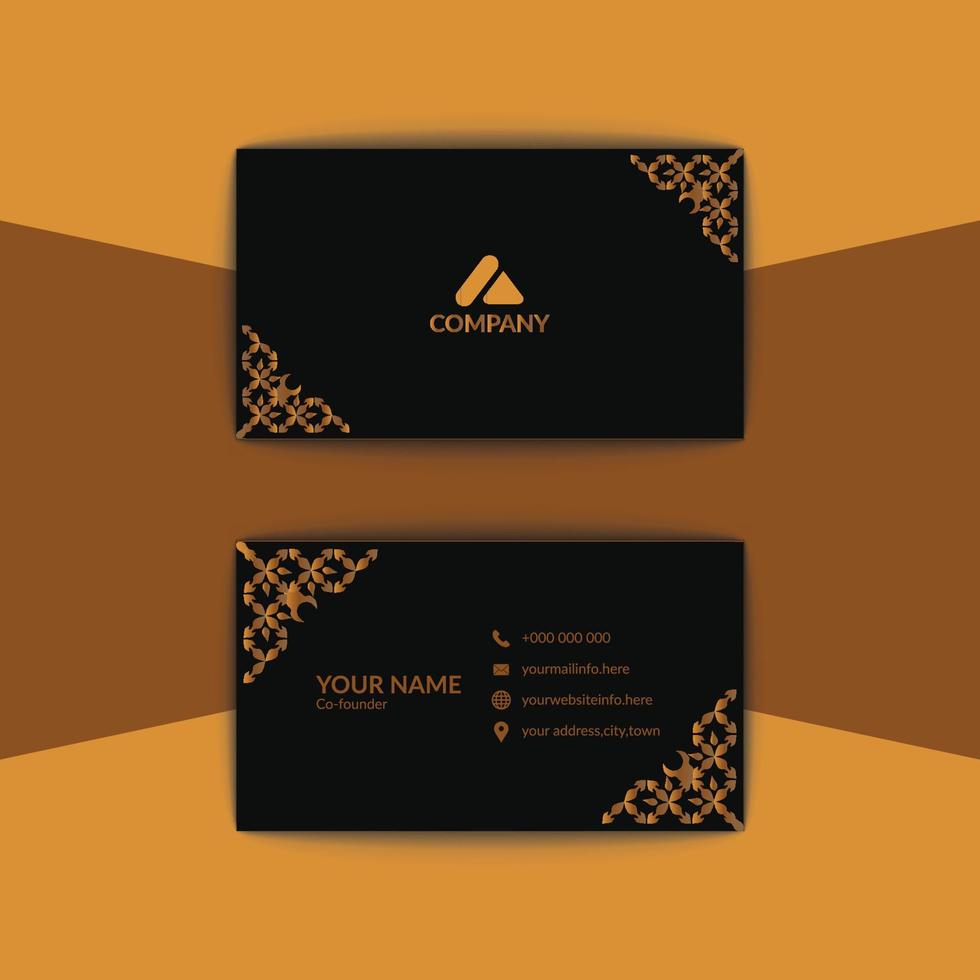 luxury business card vector