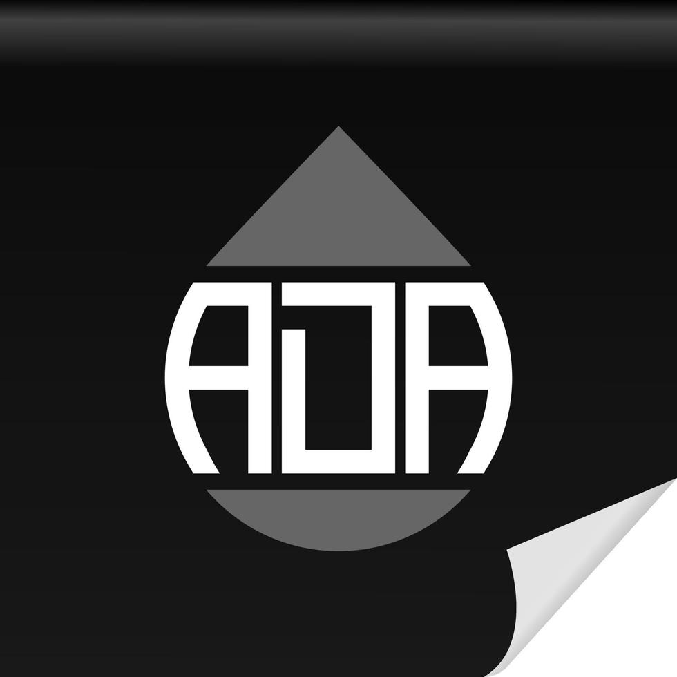 ADA creative initials letter logo design with vector graphic free vector