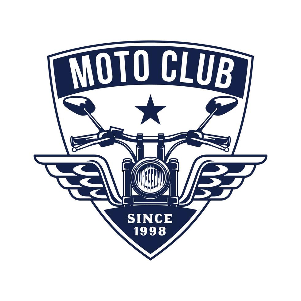 insignia del logotipo del club de aventura de motorcross dibujado a mano vector