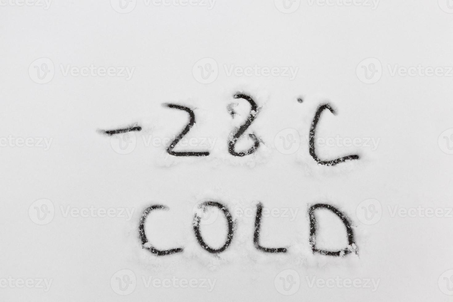 temperature symbols denoting negative very cold weather photo