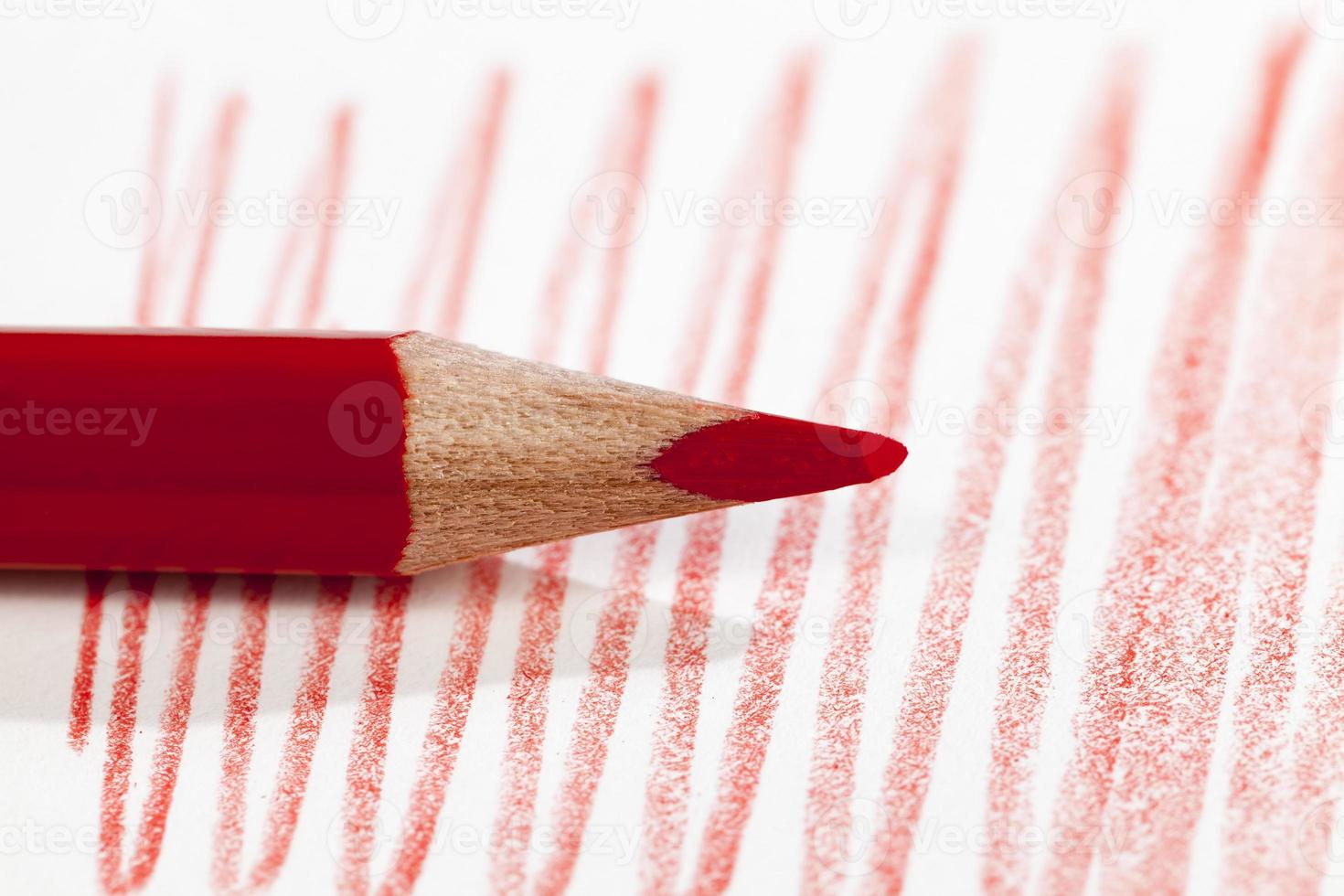 different lines drawn with red pencil on ordinary paper 9450016 Stock
