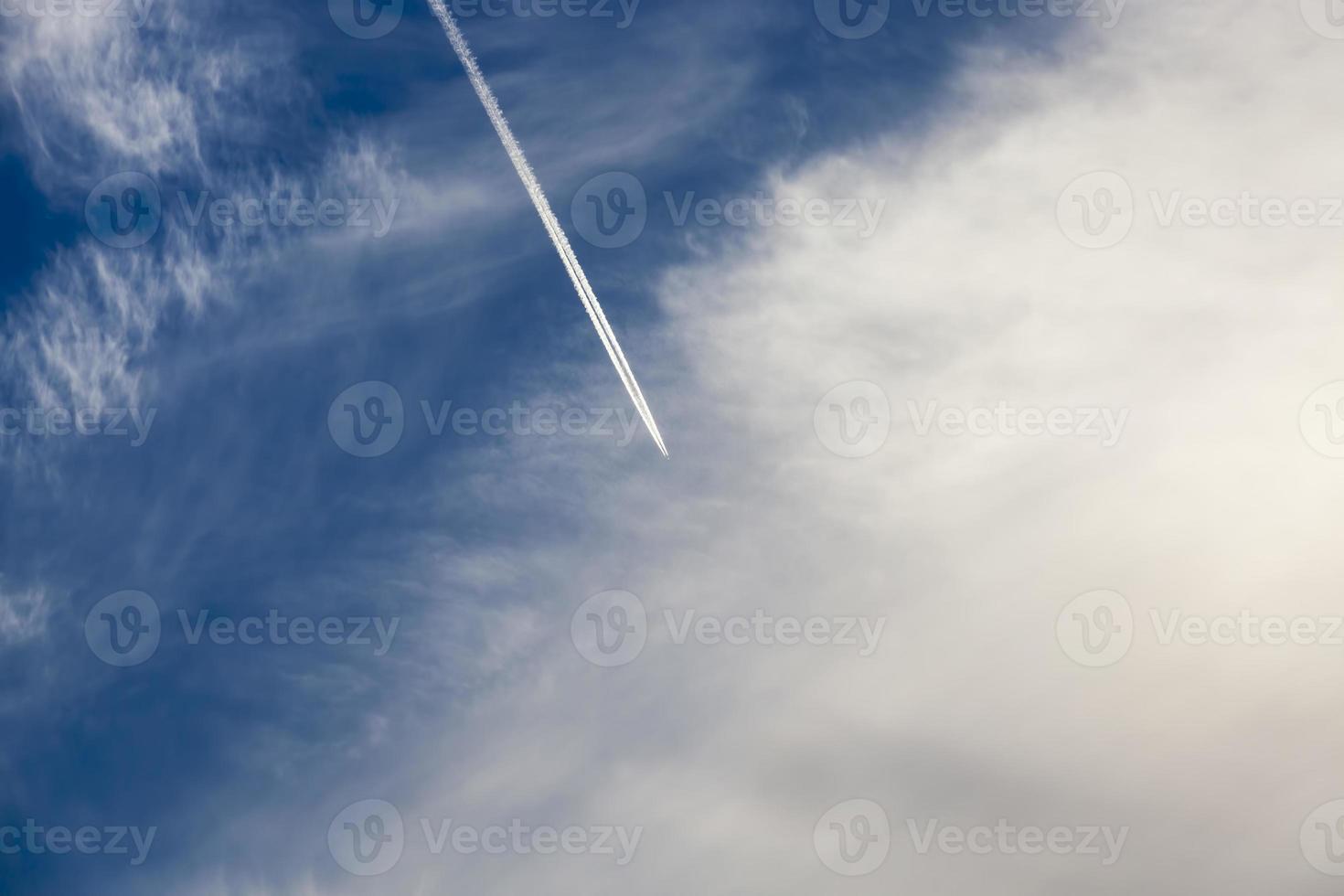 blue sky with lots of clouds photo