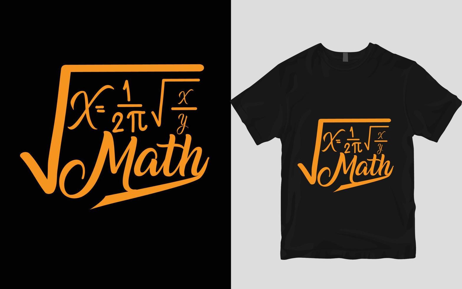 Math t shirt design vector