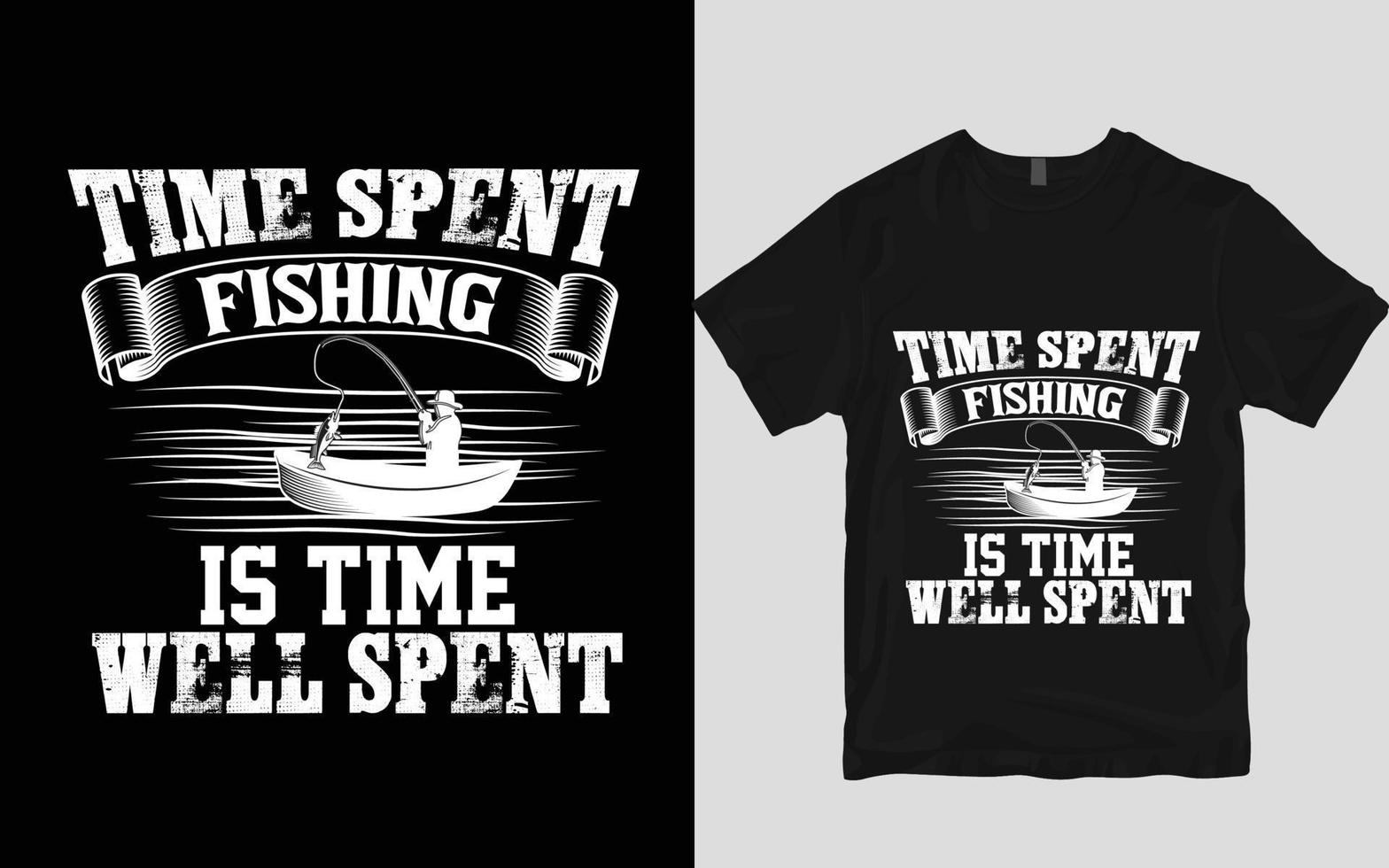 Fishing t shirt design vector