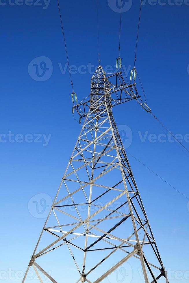 High-voltage power poles photo