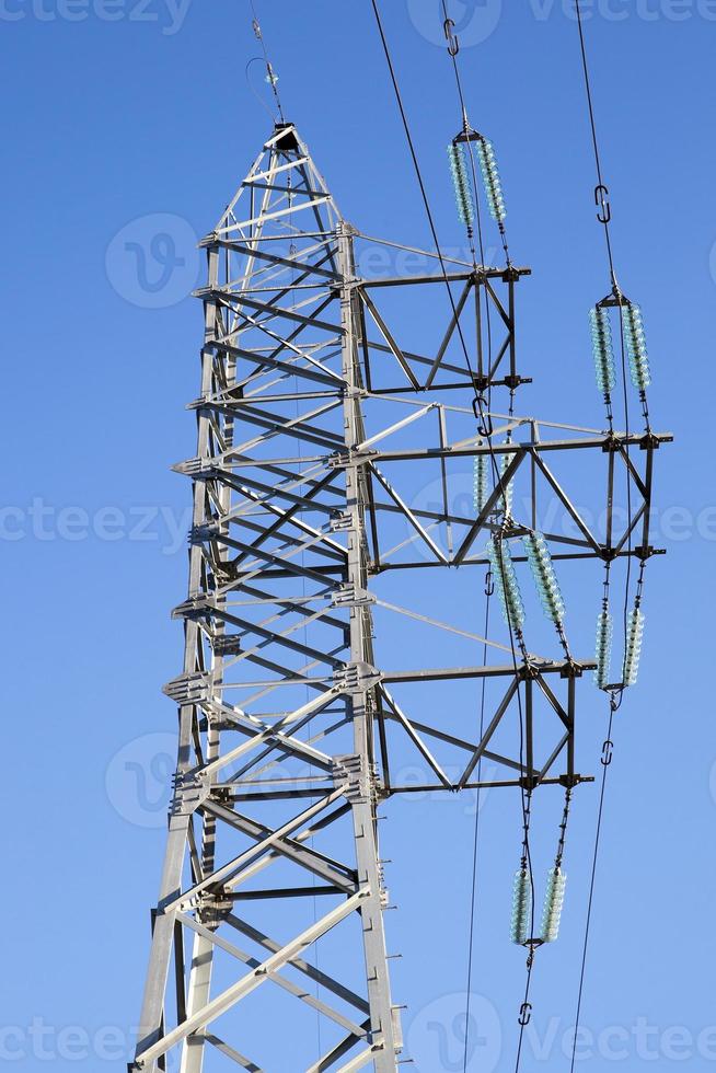 High-voltage power poles photo