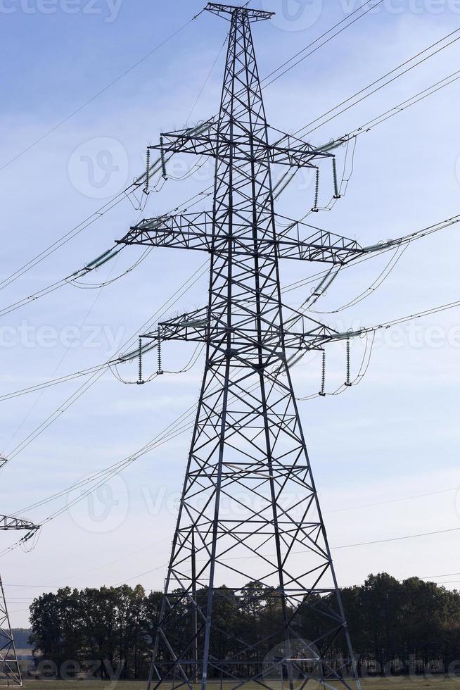 High-voltage power lines photo
