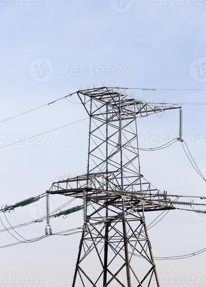 High-voltage power poles photo