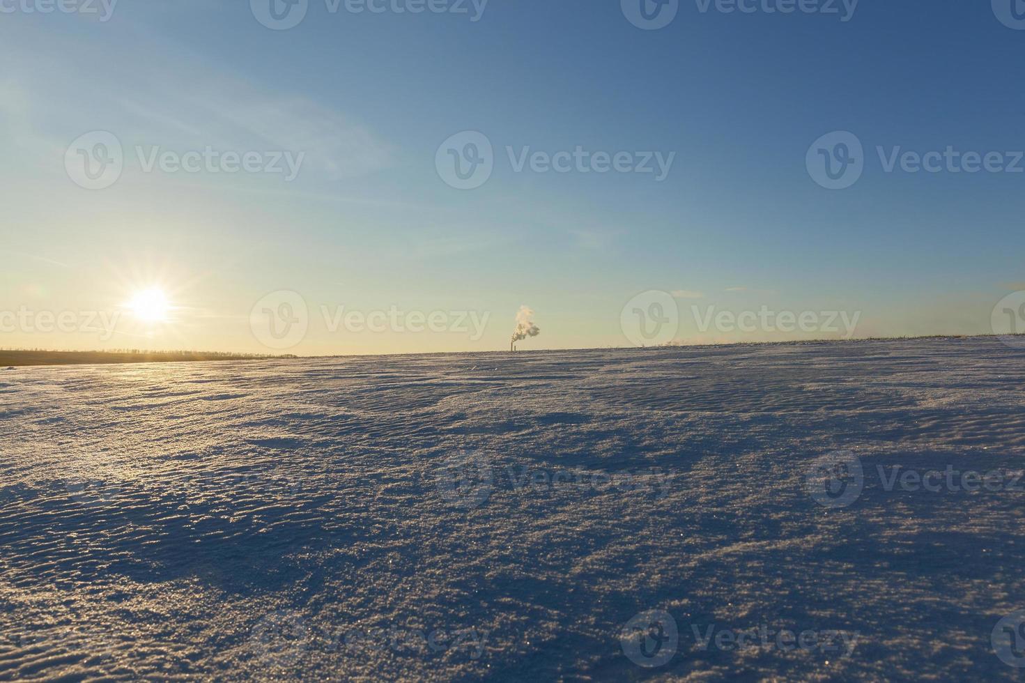 Snow drifts in winter photo