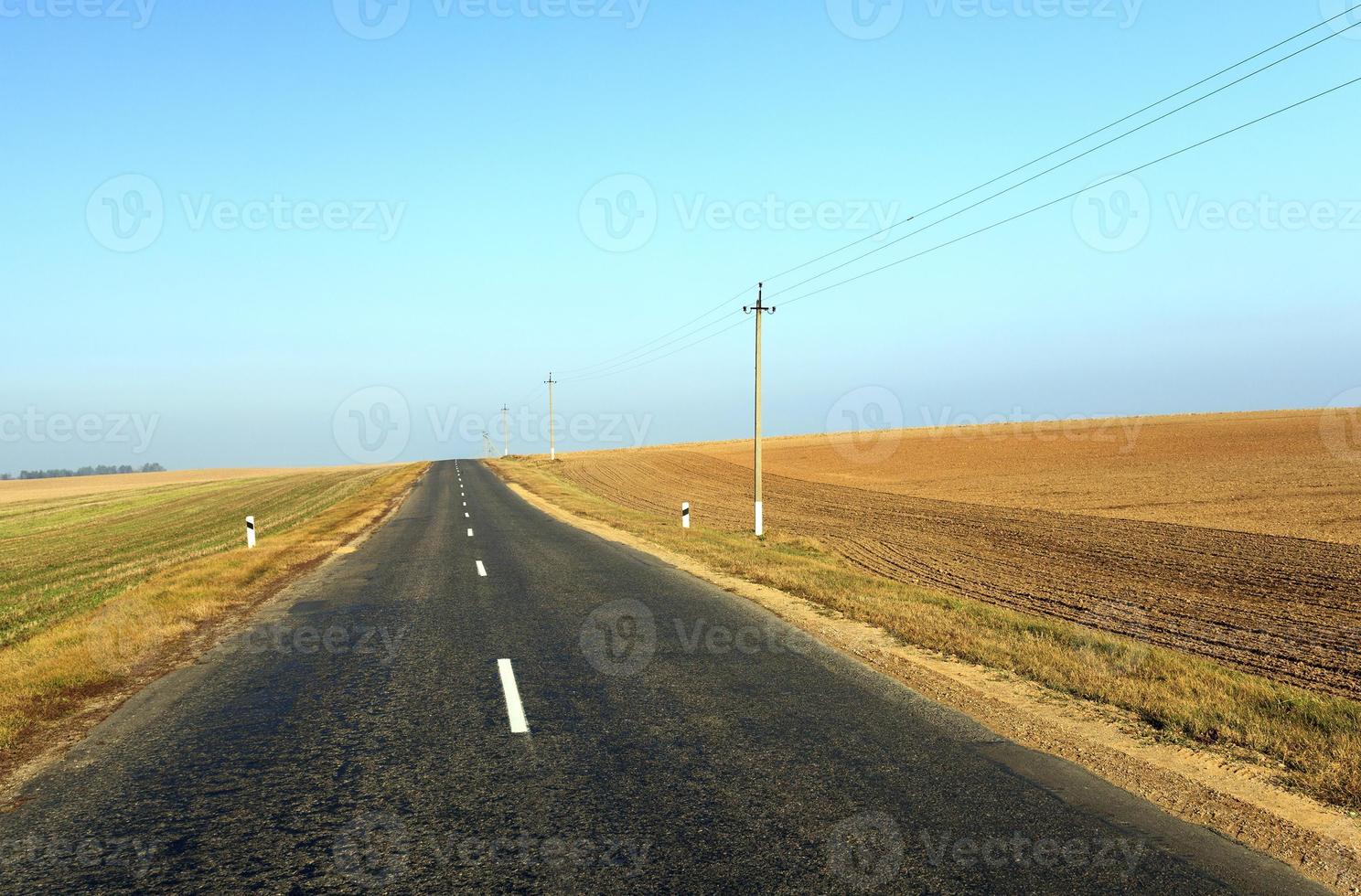 small road, Belarus photo