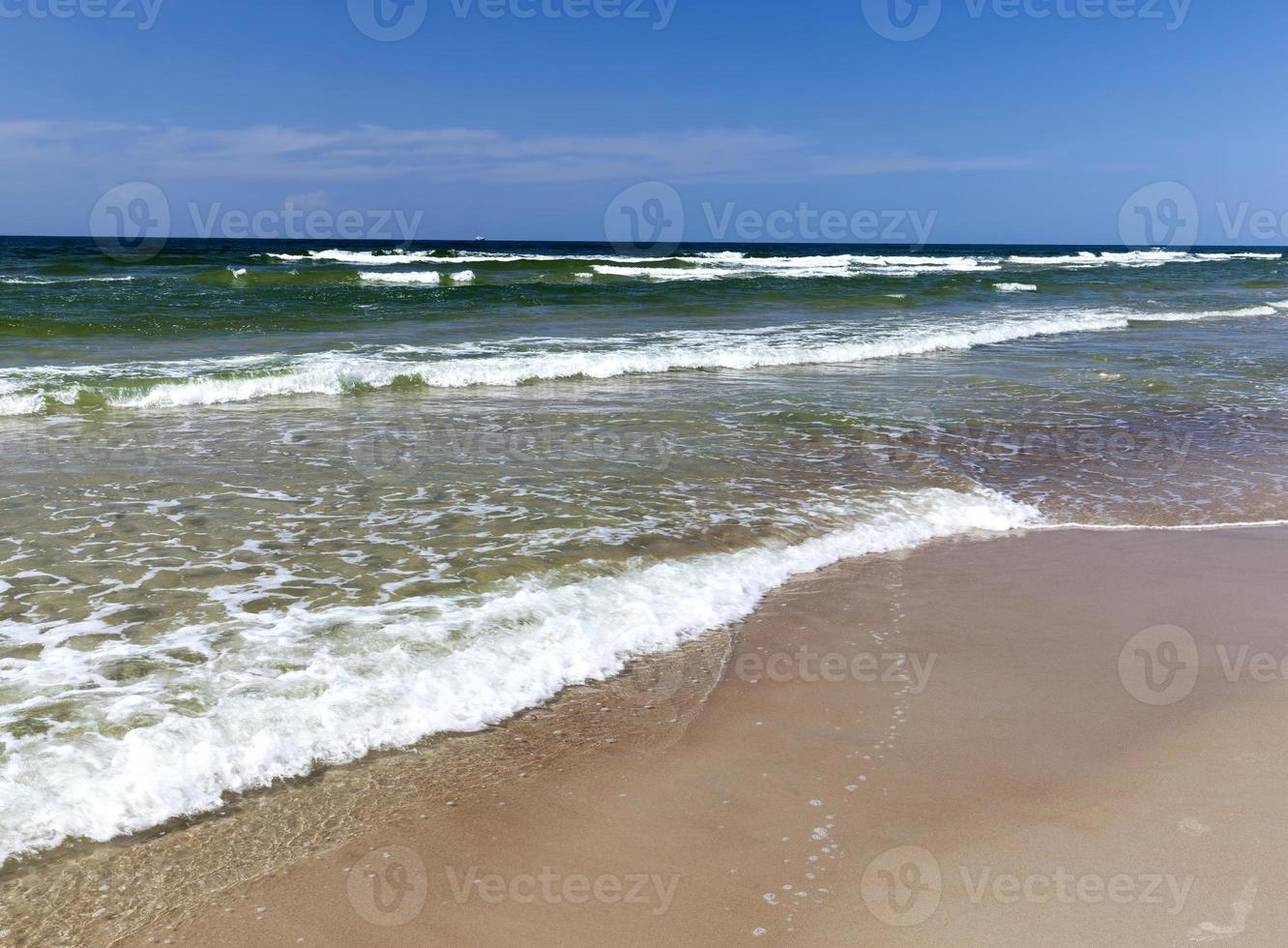 beautiful sunny weather on the sea coast photo