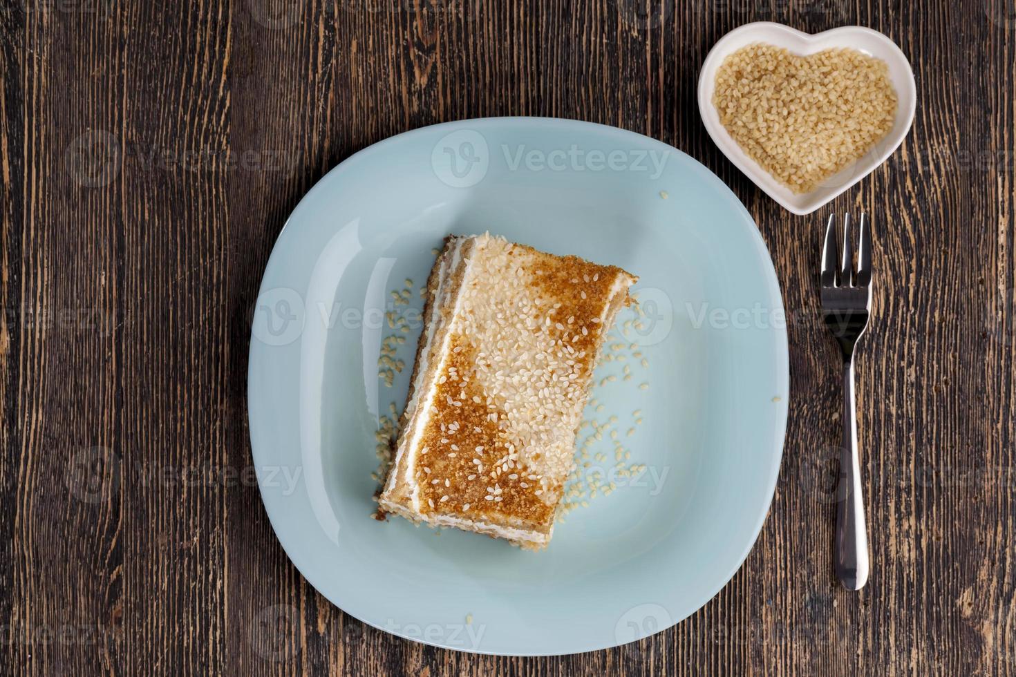 delicious dessert made from a large number of ingredients photo