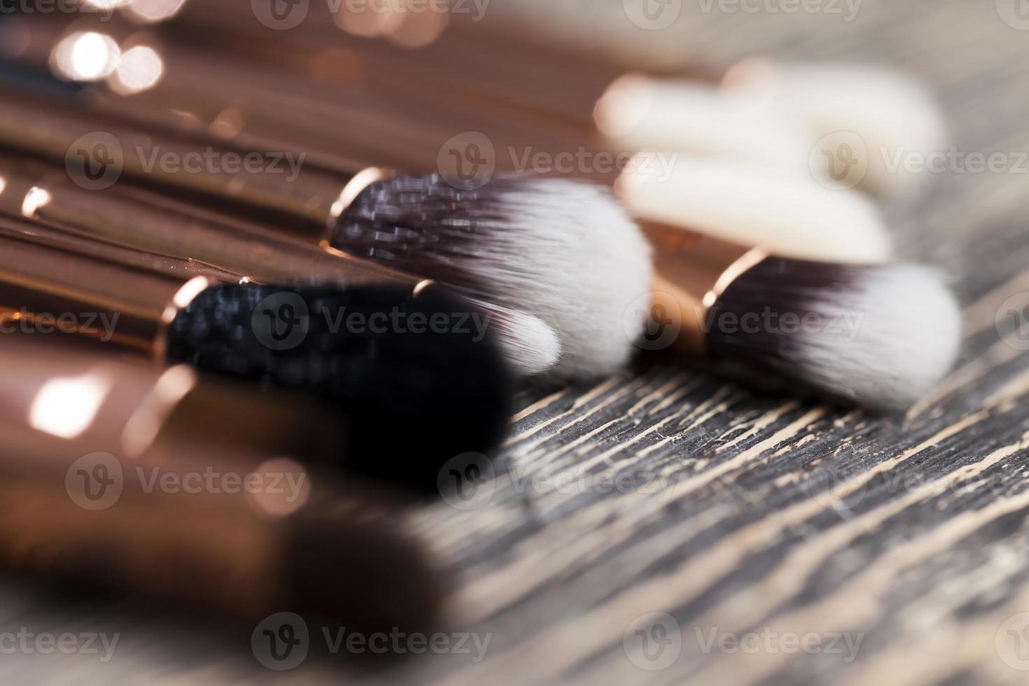 professional cosmetic brushes and decorative cosmetics for eyelid photo