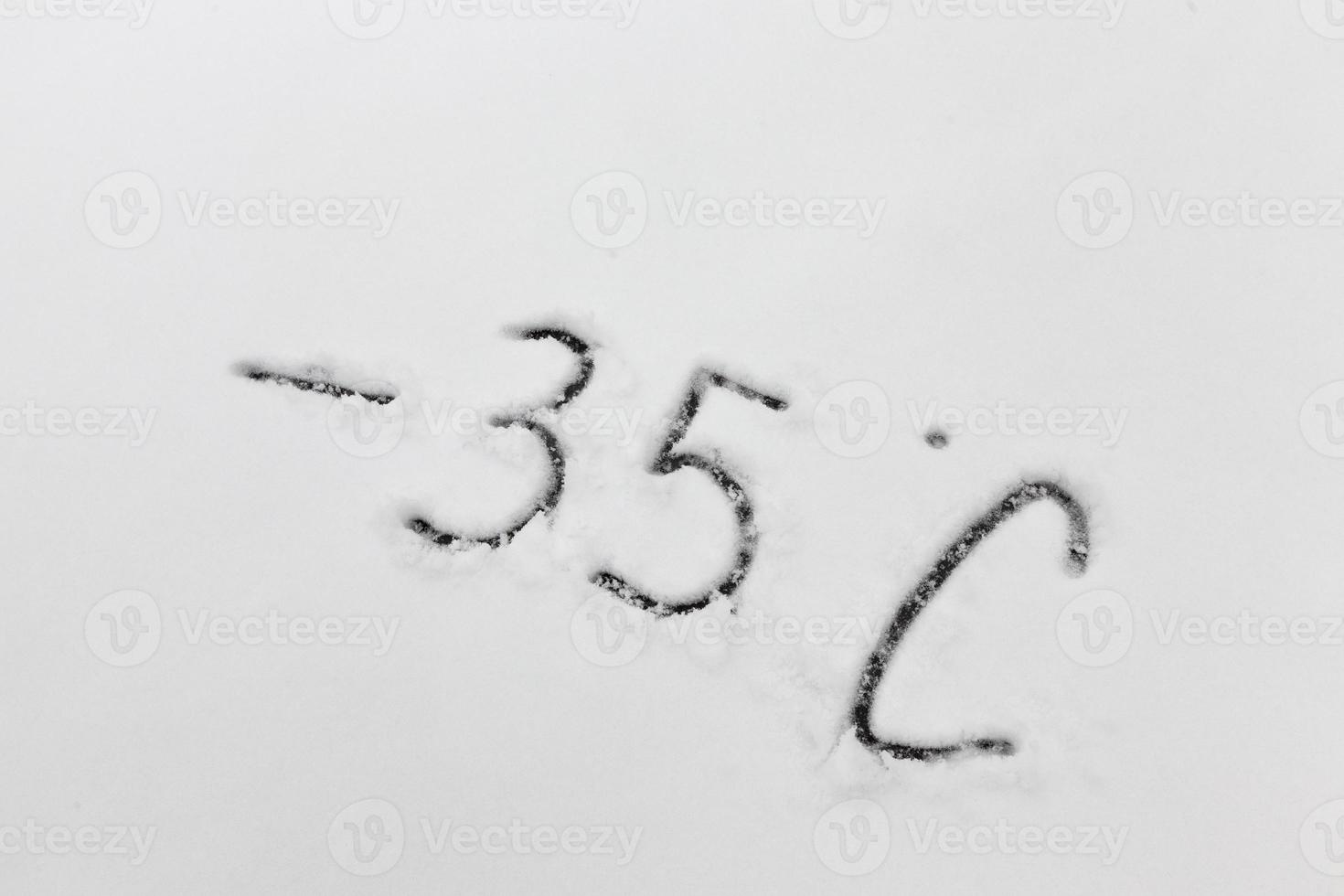 temperature symbols denoting negative very cold weather photo