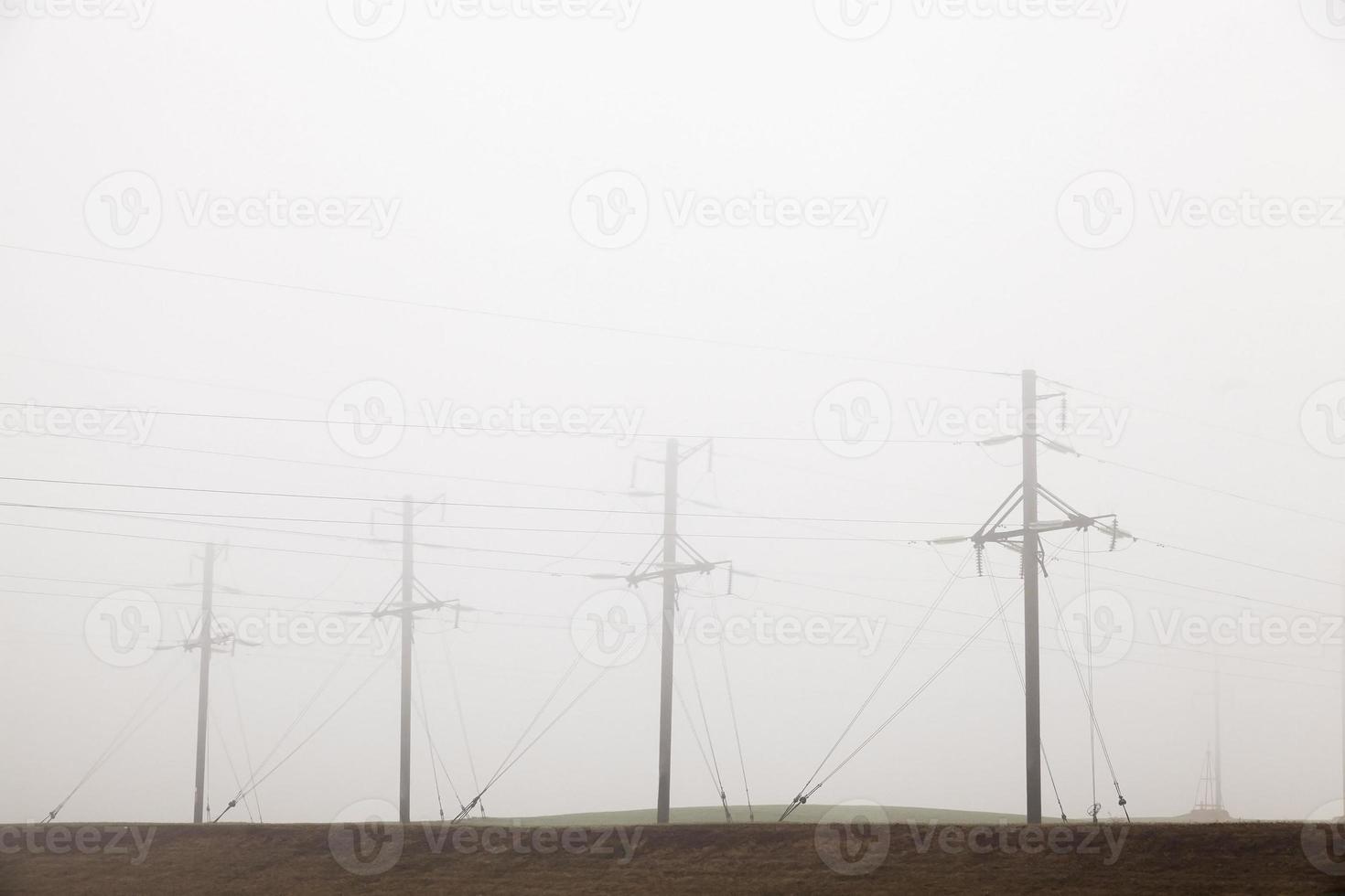 High-voltage power poles photo