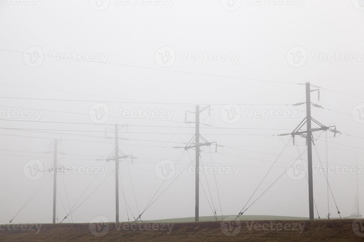 High-voltage power poles photo