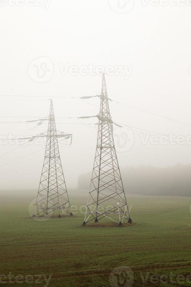 High-voltage power poles photo