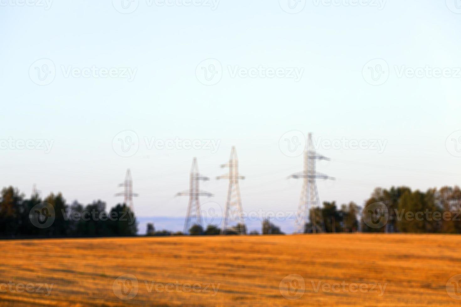 High-voltage power poles photo