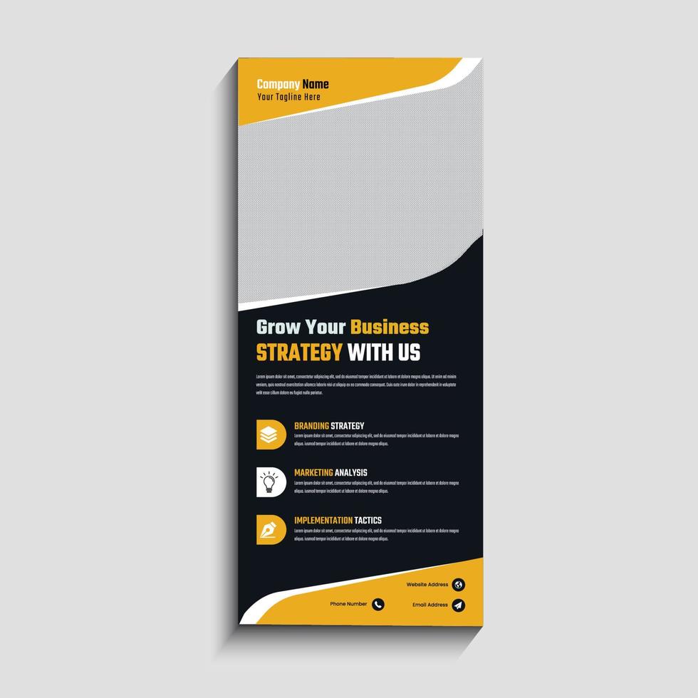 plantilla de standee de señalización de banner enrollable de negocios corporativos vector