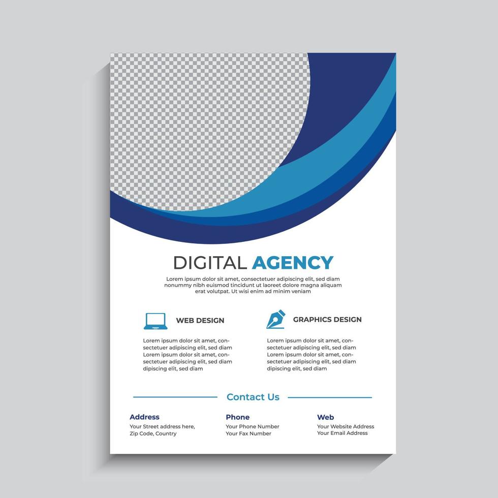 Corporate Digital marketing agency Business flyer template vector design