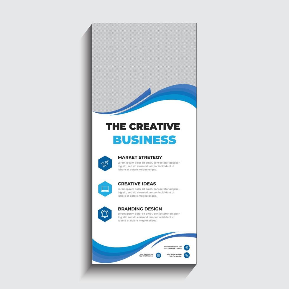 Corporate Business Roll Up Banner Signage Standee Template vector