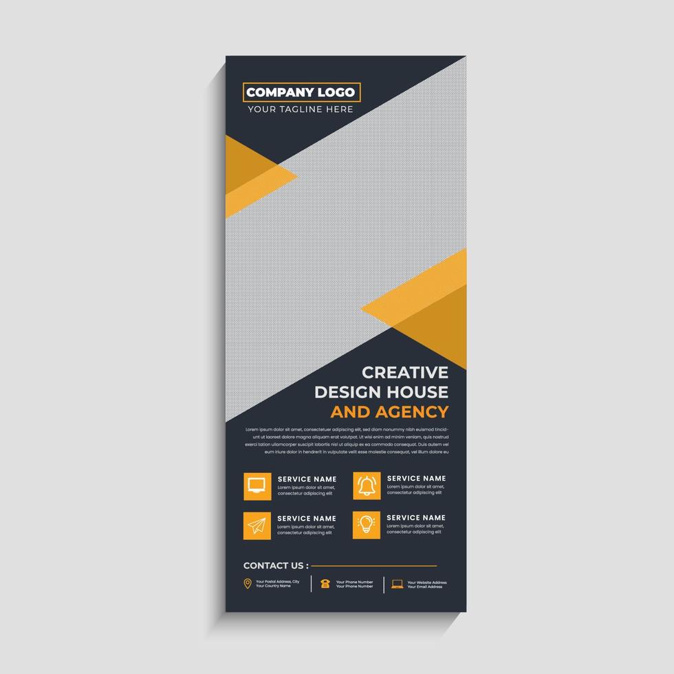 Corporate Business Roll Up Banner Signage Standee Template vector