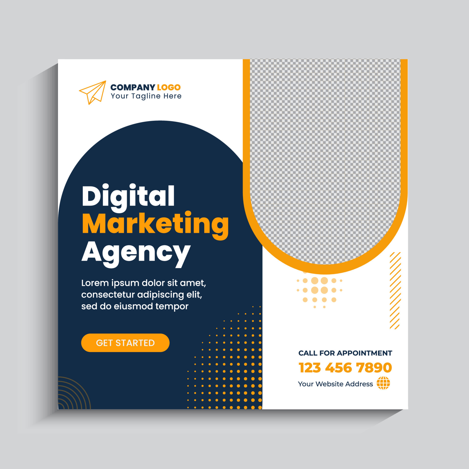 Digital marketing agency and corporate social media post template